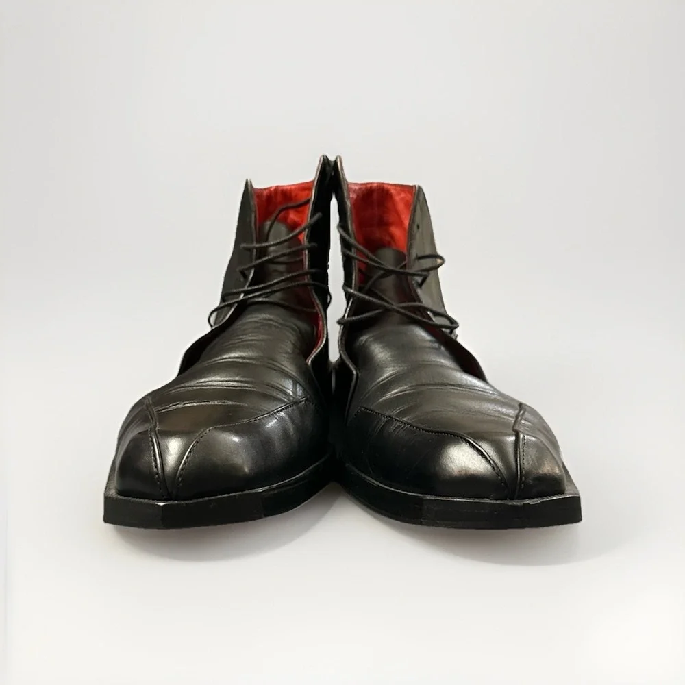Oliver Sweeney Leather Boots Black Men's Size 10 Made In Italy